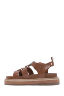 Women's Tan Ankle Strap Thick Soled Sandals | Derimod