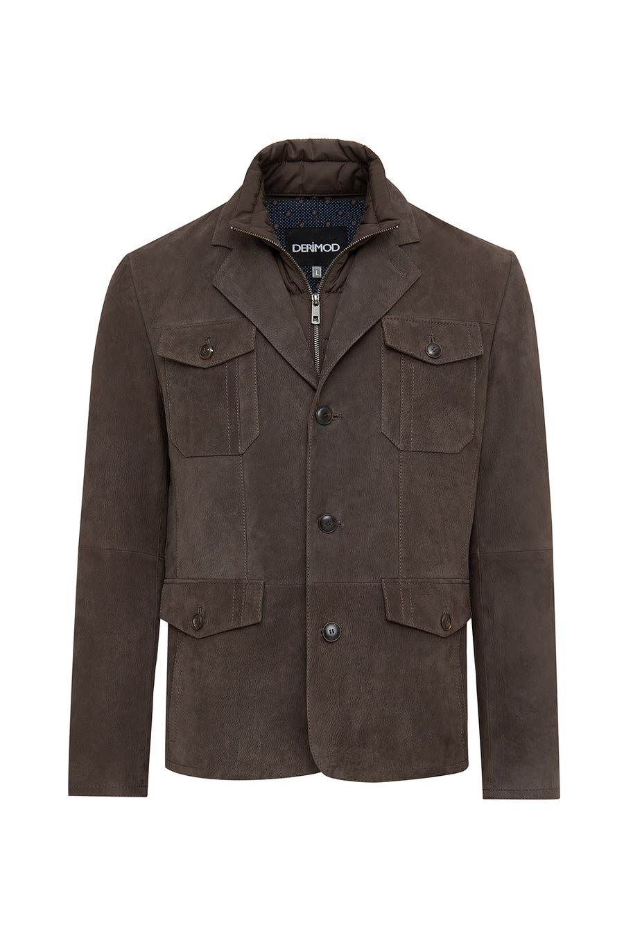 Sacramento Men's Brown Nubuck Leather Jacket