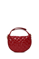 Woman Red Long Strap Quilted Mini Evening Bag | Derimod