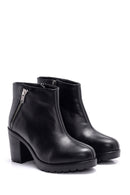 Zippered Women's Leather Boots | Derimod