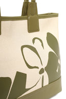 Woman Green Long-Strap Printed Shoulder Bag | Derimod