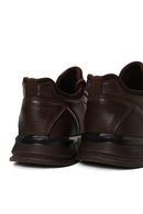 Erkek Kahverengi Bağcıklı Deri Casual Sneaker | Derimod