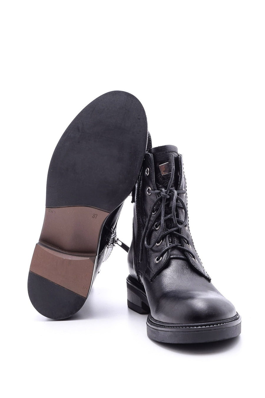 Women's Lace-Up Leather Boots