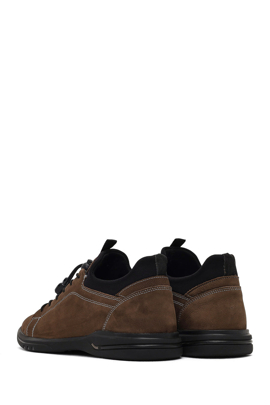 Men's Tan Lace-up Nubuck Leather Casual Sneaker