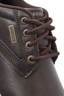 Skechers Men's Brown Delson Lace-Up Leather Casual Shoes | Derimod