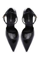 Woman Black Ankle Buckled Platform High-Heeled Patent Leather Leather Shoes | Derimod