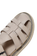 Women's Mink Strap Leather Comfort Sandals | Derimod