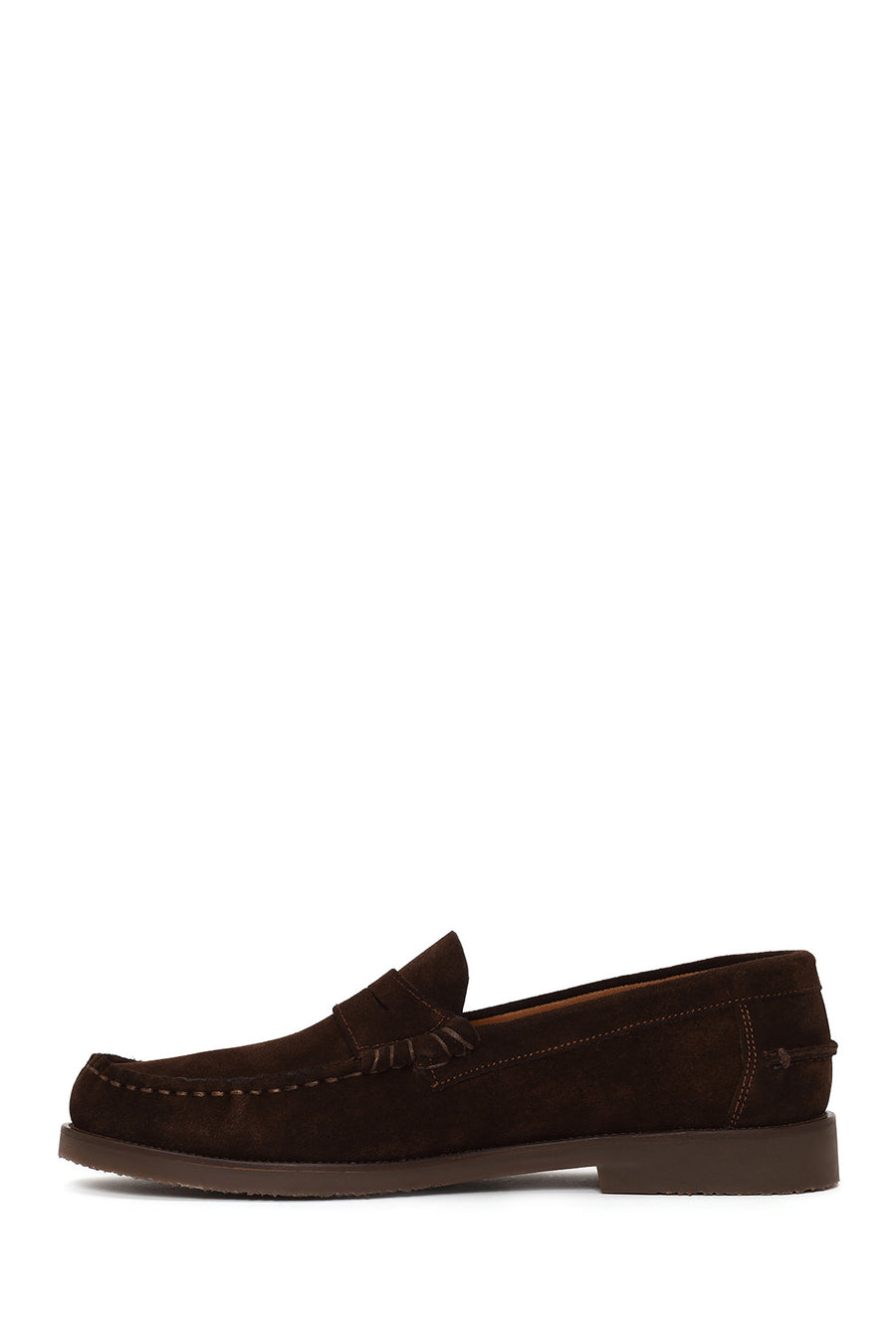 Erkek Kahverengi Süet Deri Casual Loafer