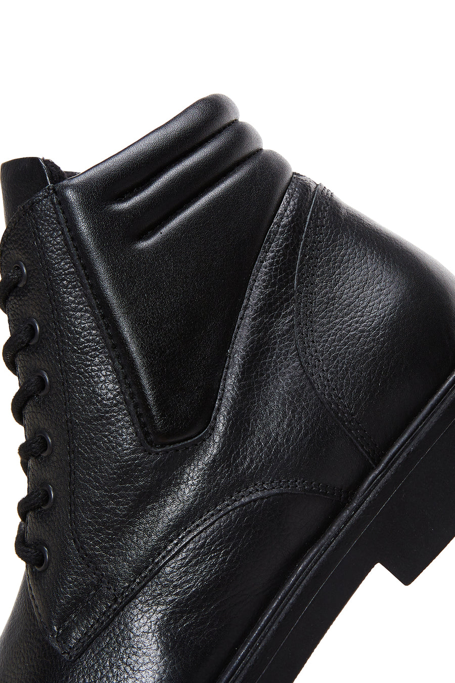 Men's Black Leather Short Boots