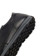 Men's Black Lace-Up Leather Casual Sneaker | Derimod