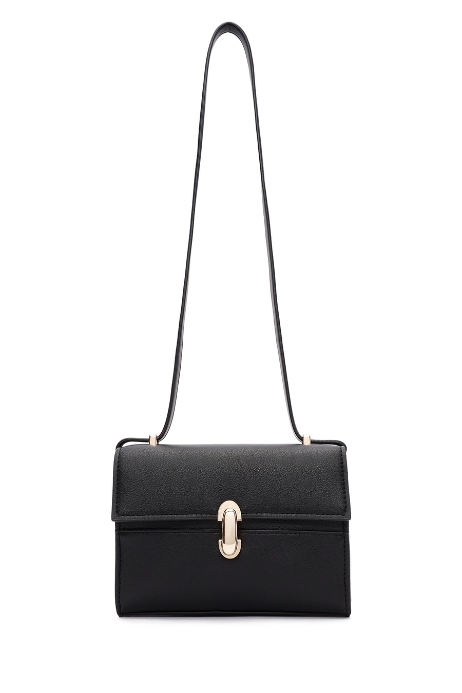 Women's Black Long Strap Crossbody Bag