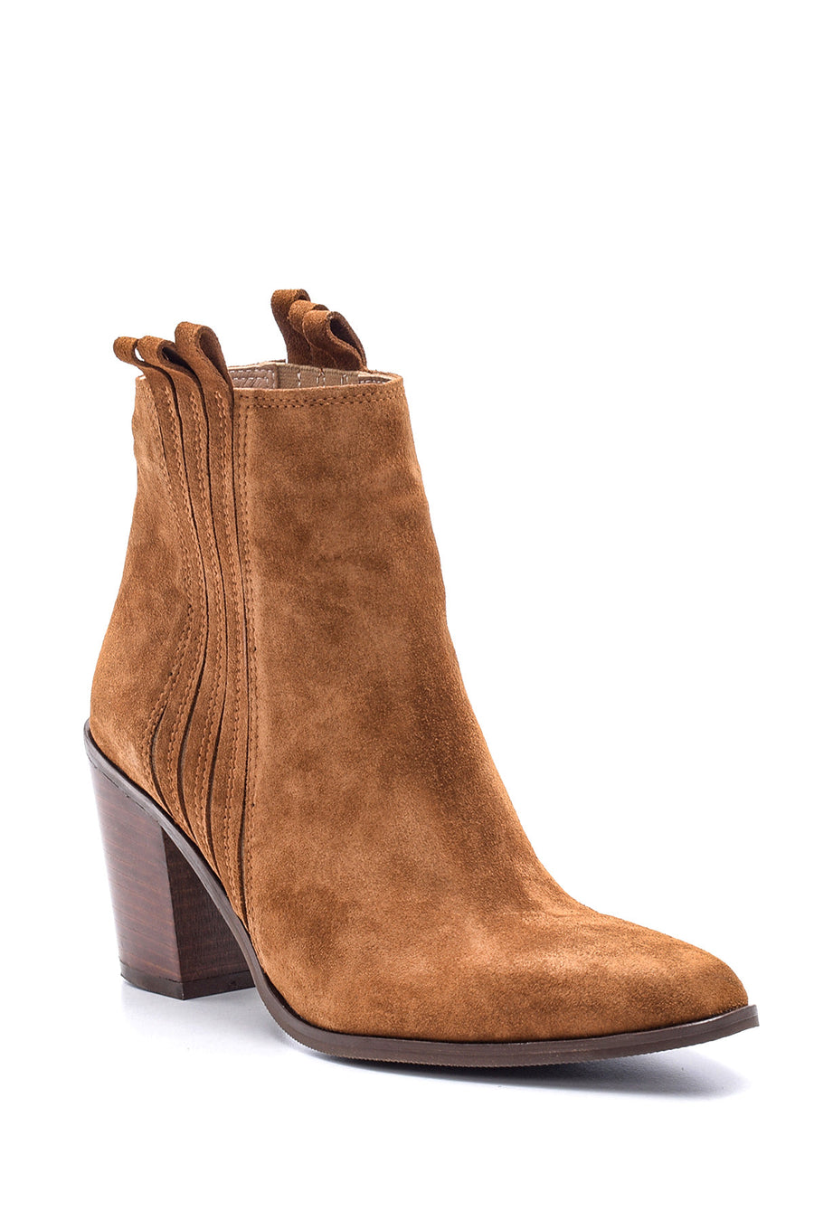 Women's Heeled Suede Leather Boots