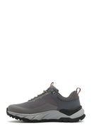 Skechers Men's Grey Lace-Up Fabric Sneakers | Derimod
