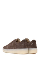 Woman Mink Lace-Up Suede Leather Sneaker | Derimod