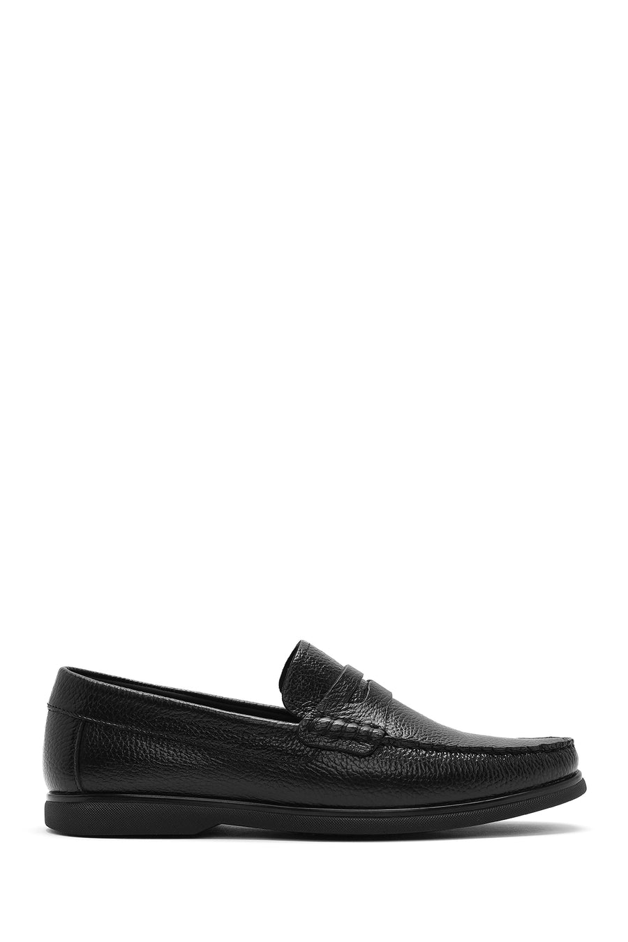 Erkek Siyah Deri Casual Loafer 25SFD6324FT | Derimod