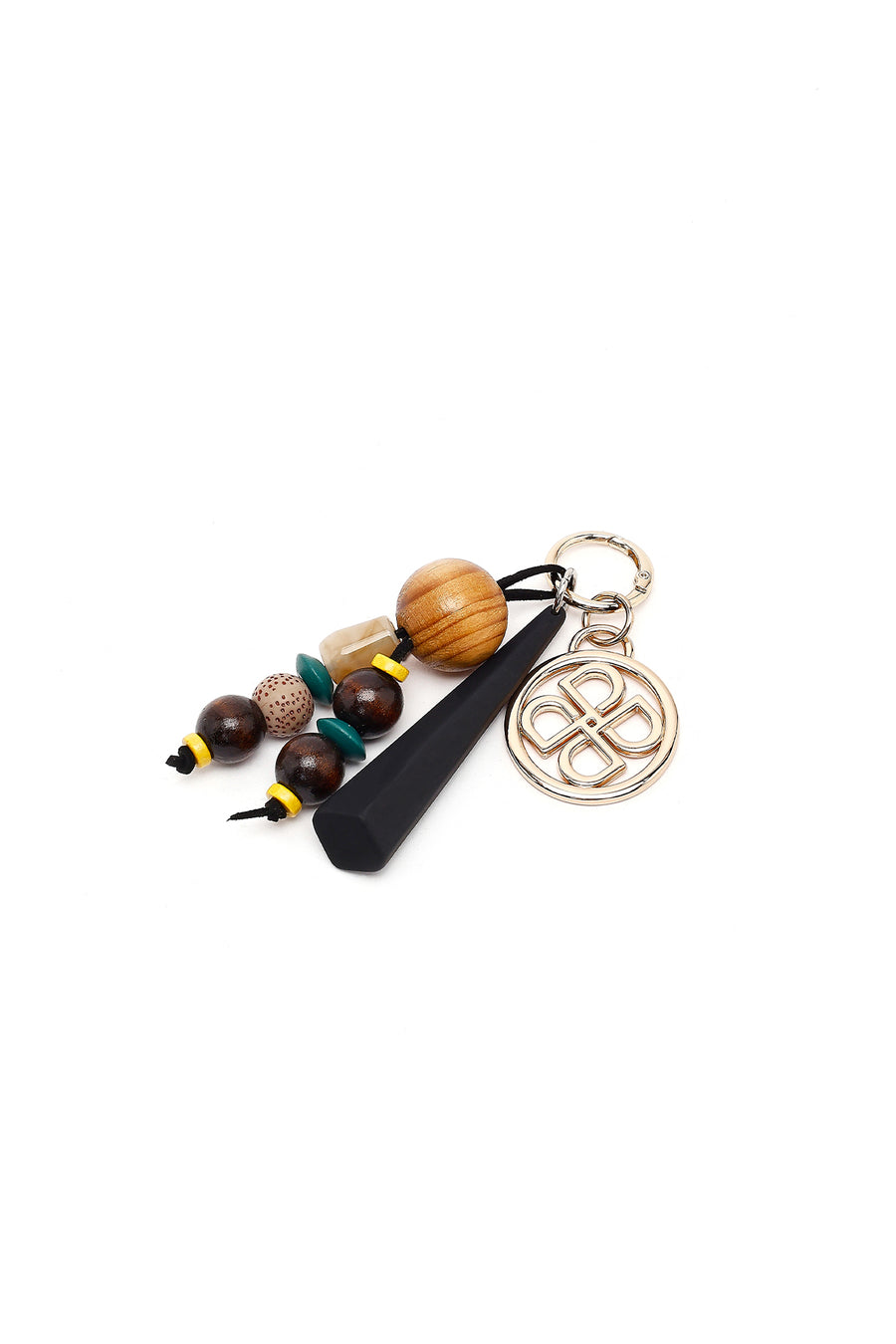 Women's Black Long Strap Charm Shoulder Bag