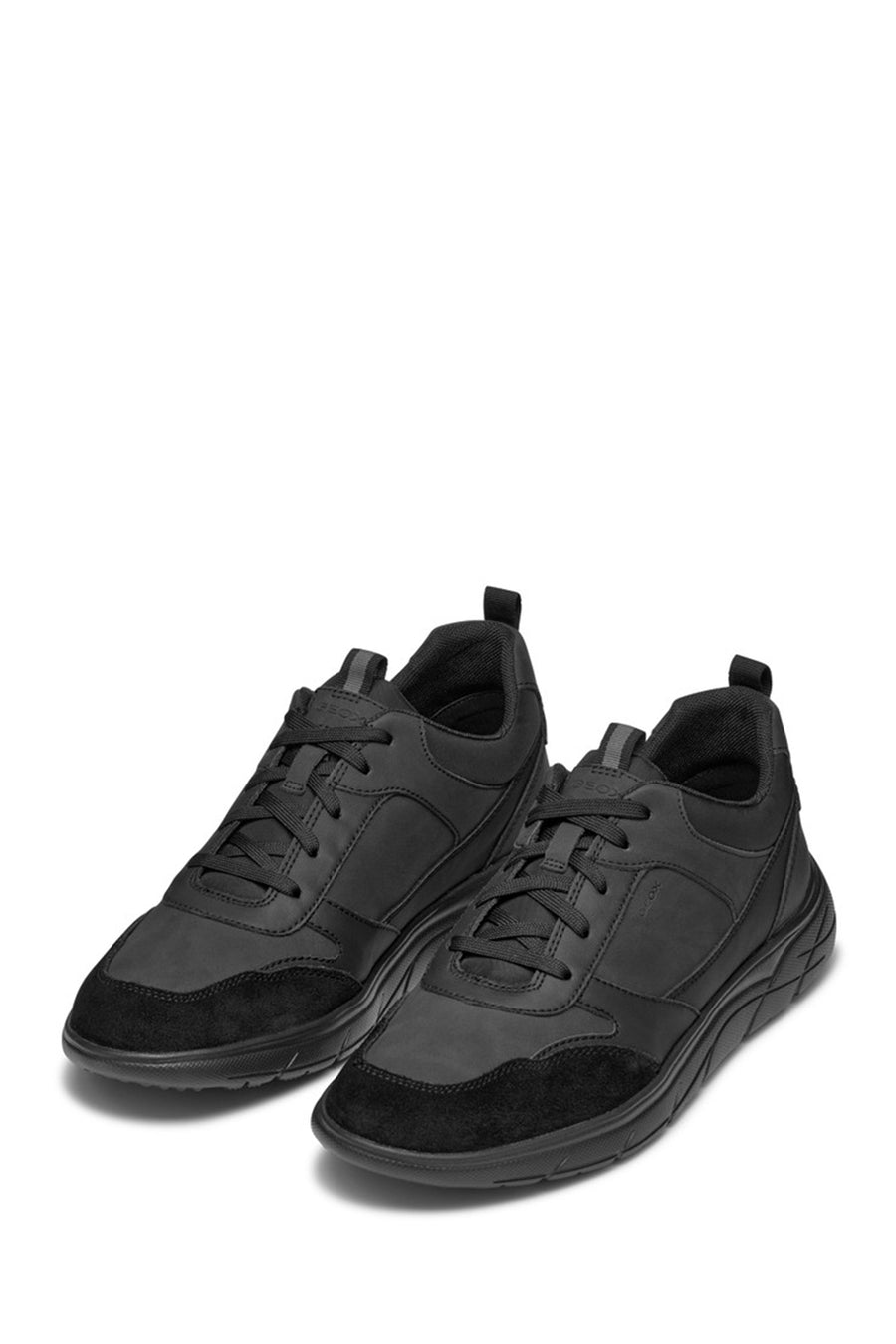 Geox Men Black Nebula Lace-Up Fabric Sneaker
