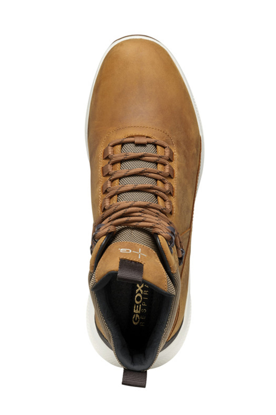 Geox Men's Brown Lace-Up Leather Boat