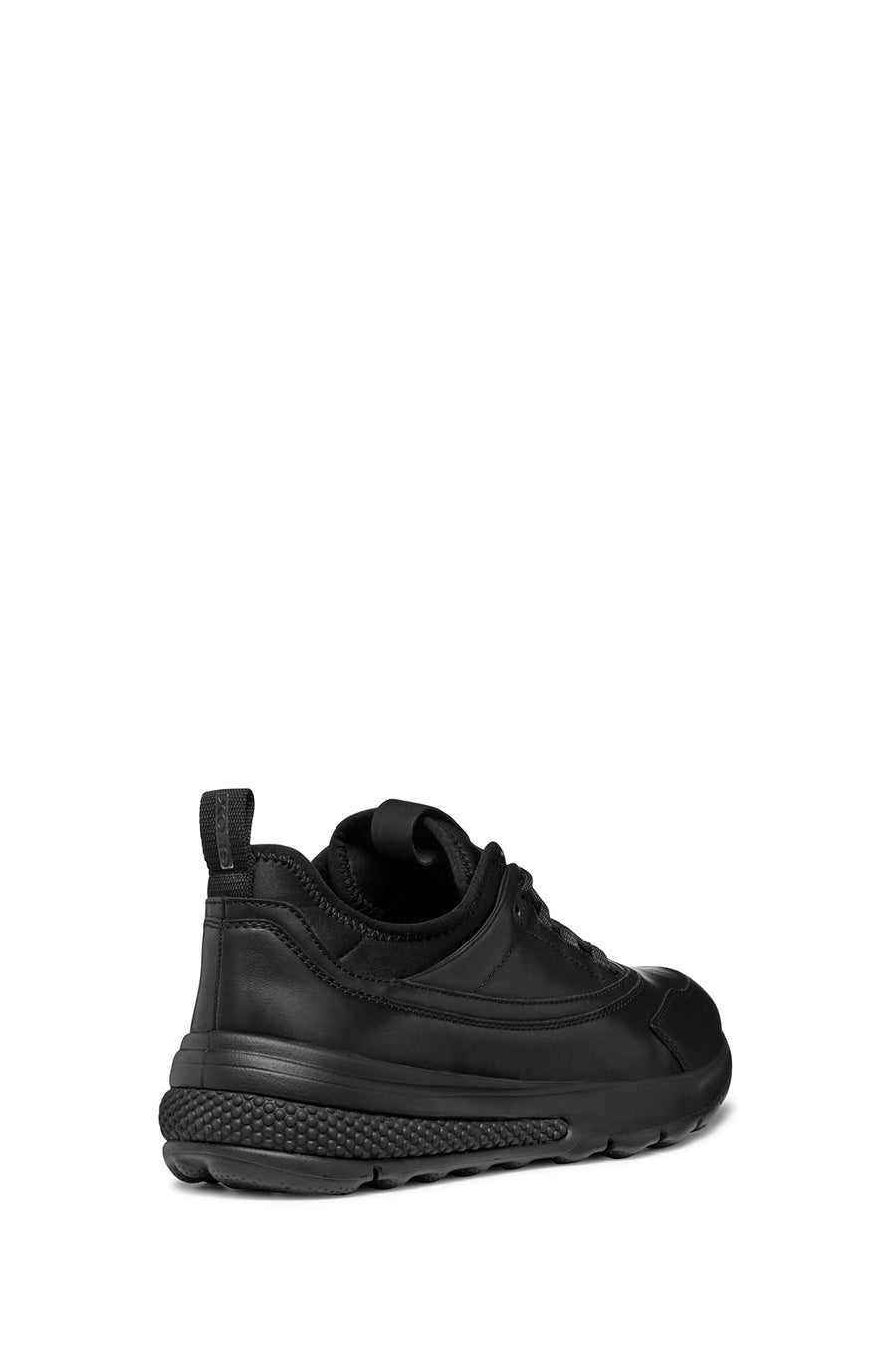 Geox Men's Black Spherica Lace-up Leather Sneaker
