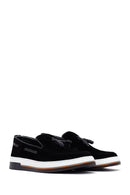 
Men's Black Suede Leather Tassel Casual Loafer
 | Derimod