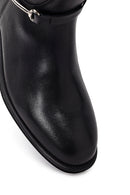 Women's Black Leather Boots with Accessories | Derimod