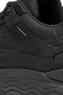 Geox Men's Black U Spherica 4x4 B Abx D Waterproof Leather Sneaker | Derimod