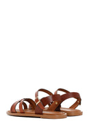 Women's Brown Leather Bodrum Sandals | Derimod