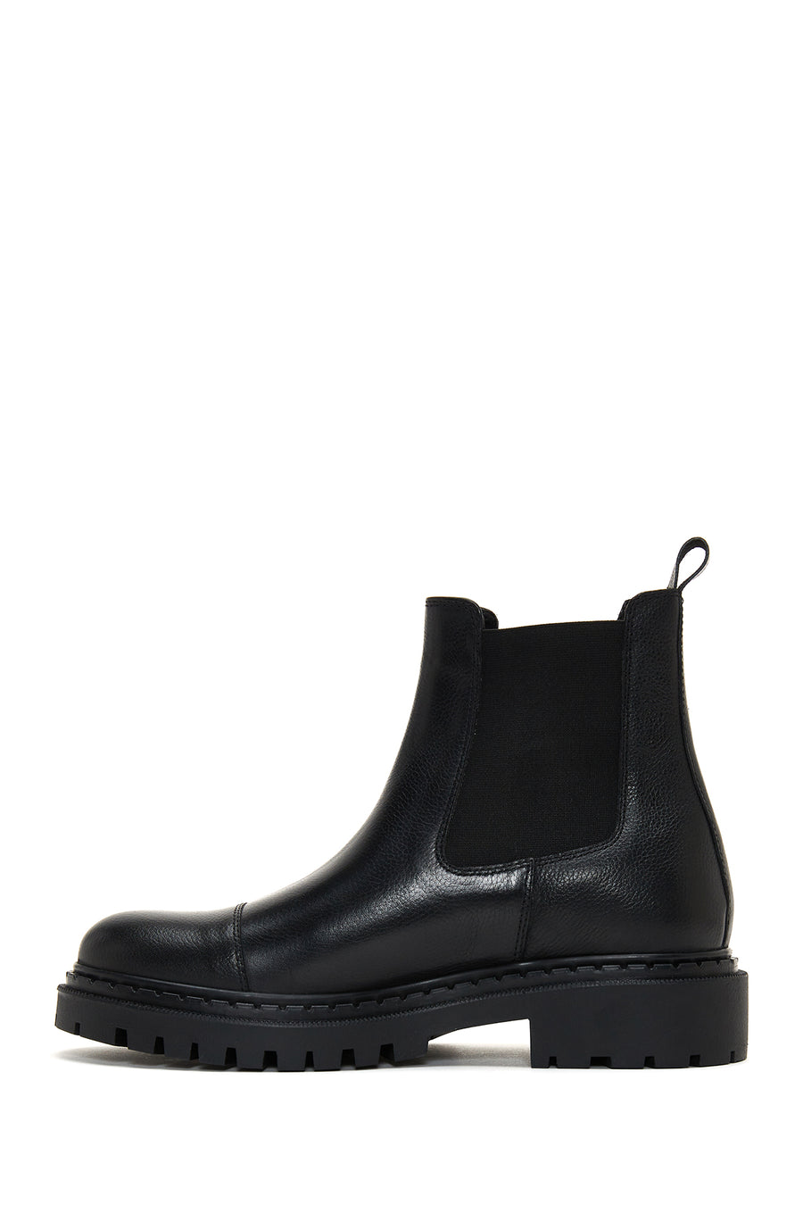 Men's Black Leather Casual Chelsea Boots