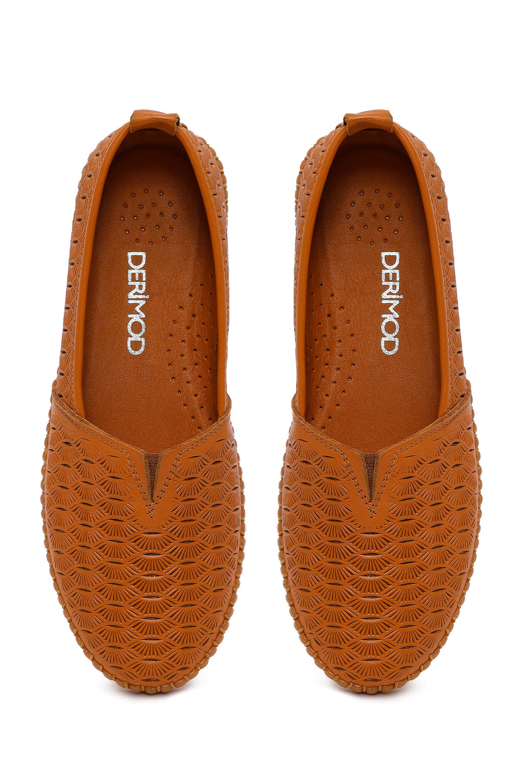 Kadın Taba Deri Konfor Loafer