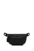 Woman Black Printed Waist Bag | Derimod
