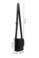 Male Black Long-Strap Leather Messenger Bag | Derimod