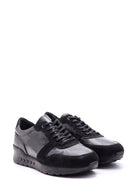 Men's Suede Detailed Leather Sneaker | Derimod