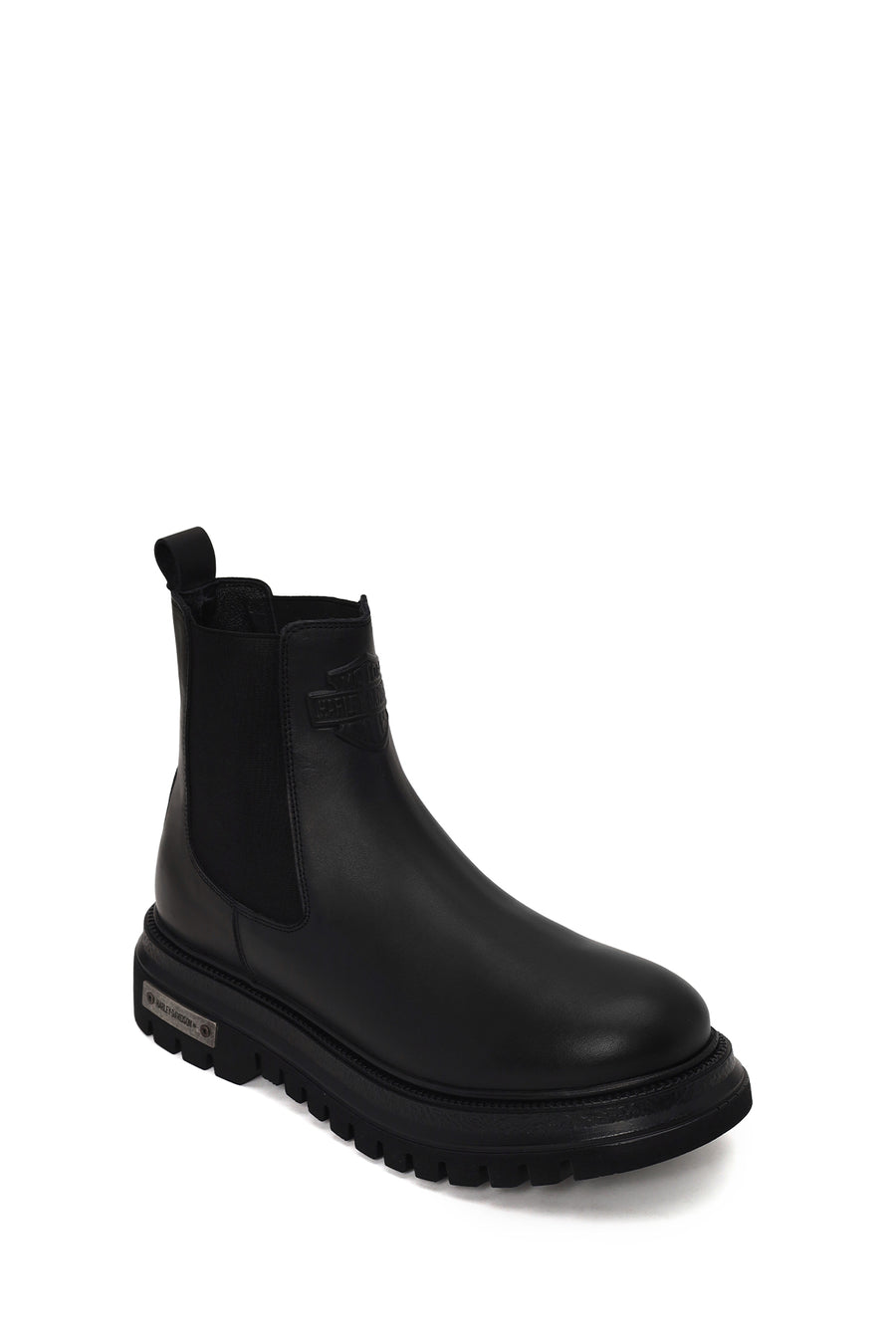 Harley Davidson Erkek Siyah 12011 Kalın Tabanlı Deri Chelsea Bot