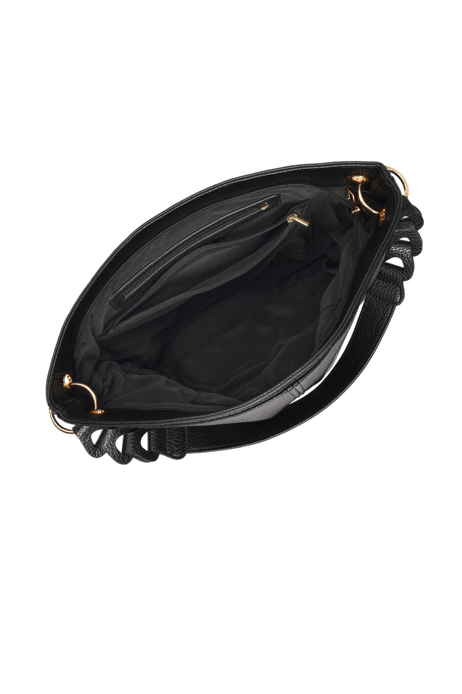 Woman Black Long-Strap Shoulder Bag
