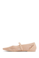 Women's Beige Buckled Jelly Ballerinas | Derimod