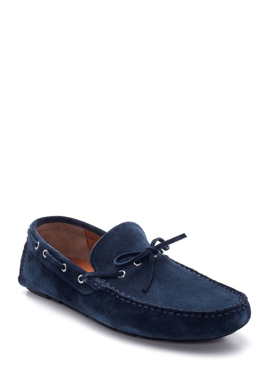 Erkek Lacivert Süet Deri Casual Loafer