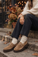 Woman Walnut Lace-Up Thick-Soled Suede Casual Shoes | Derimod