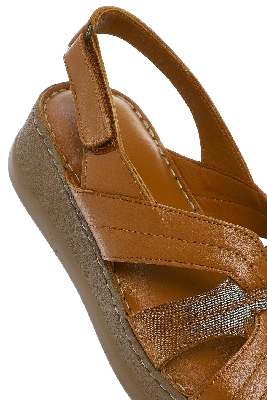 
Women's Tan Thick Sole Leather Comfort Sandal
