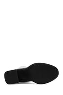 Woman Black Zip Closure Chunky-Heel Boot | Derimod