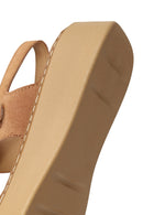 Woman Powder Thick-Soled Suede Comfort Sandal | Derimod