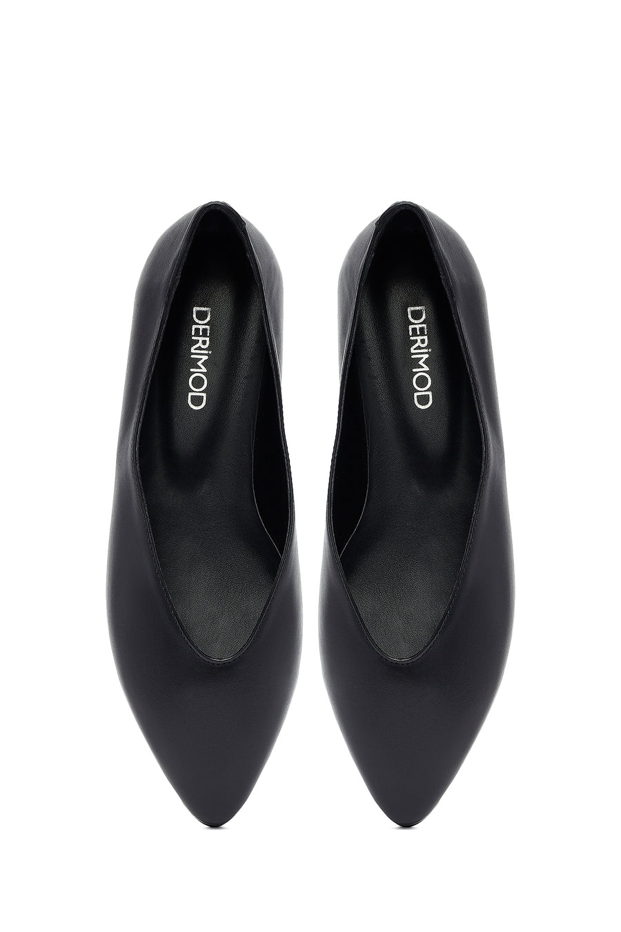 Woman Black Leather Babet