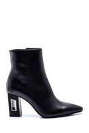 Women's Leather Heel Detailed Boots | Derimod