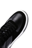 Women's Black Suede Leather Sneaker | Derimod