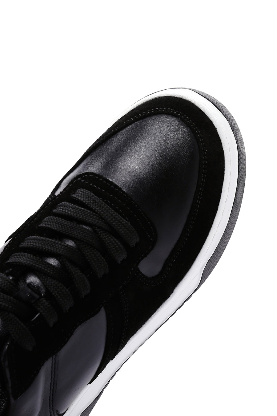 Women's Black Suede Leather Sneaker