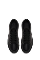 Male Black Lace-up Leather Sneaker | Derimod
