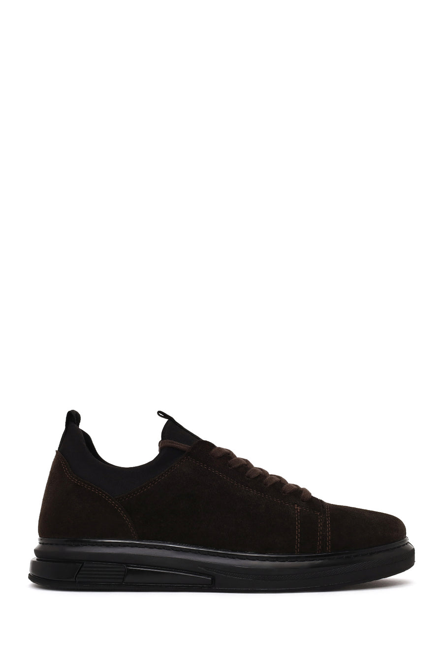 Male Brown Lace-Up Suede Leather Sneaker WM660005DS | Derimod