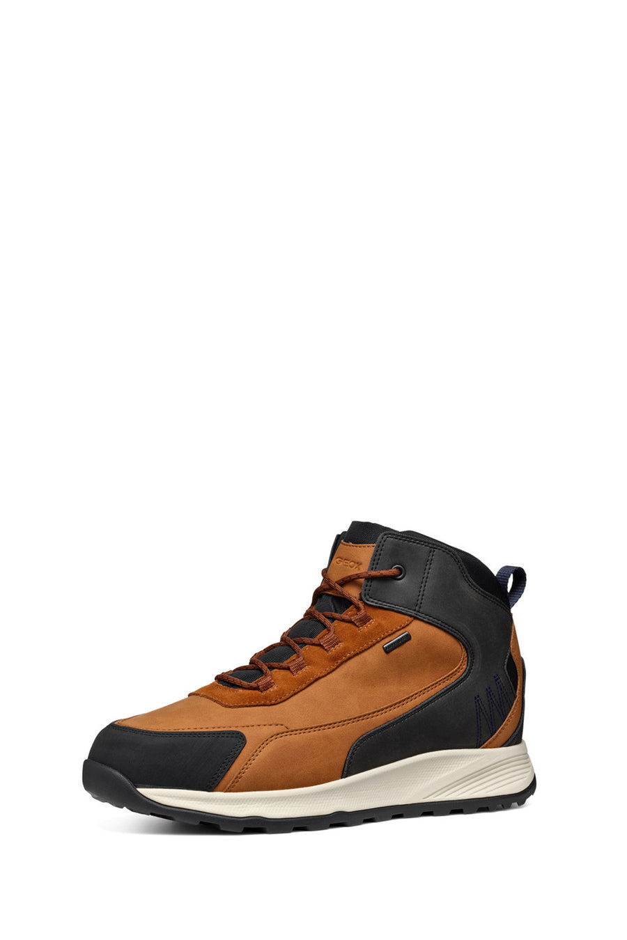 Geox Men Brown Lace-Up Fabric Boots