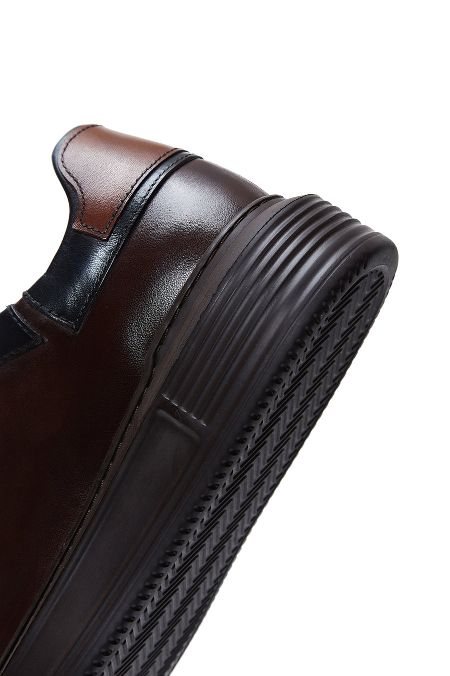 Men's Brown Leather Thick Sole Sneaker