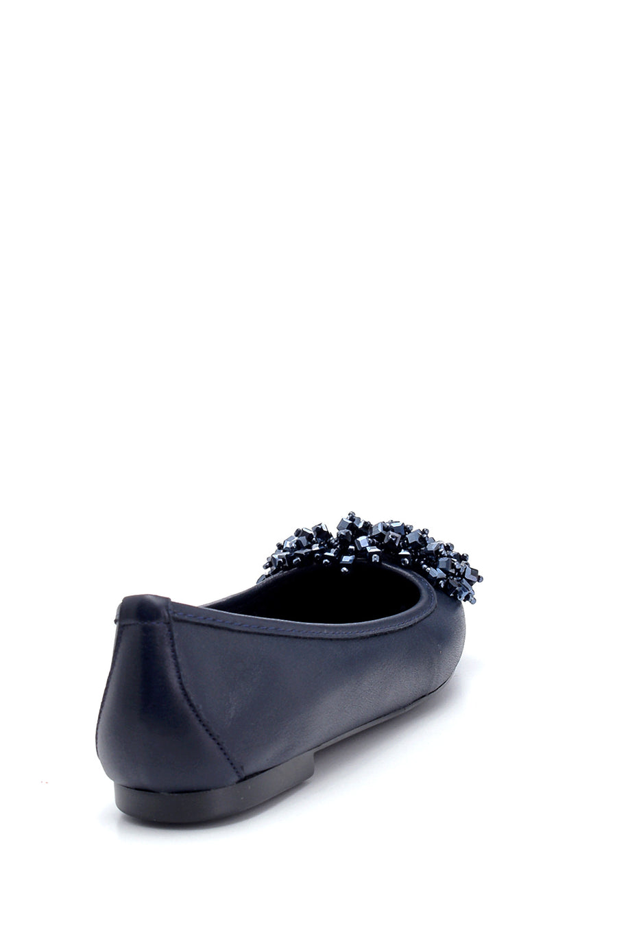 Women's Leather Bead Detailed Ballerinas