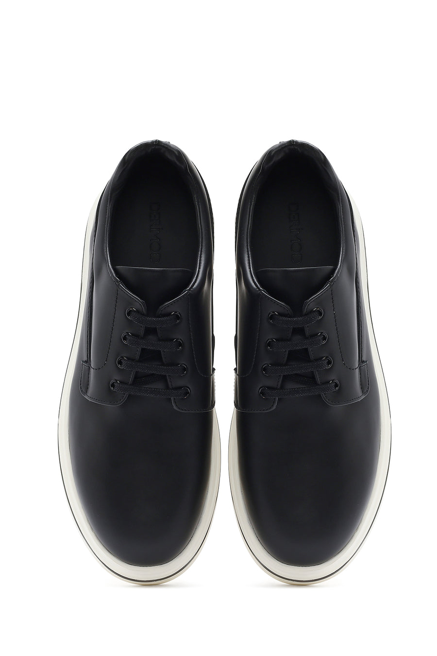 Men's Black Lace-up Leather Casual Shoes